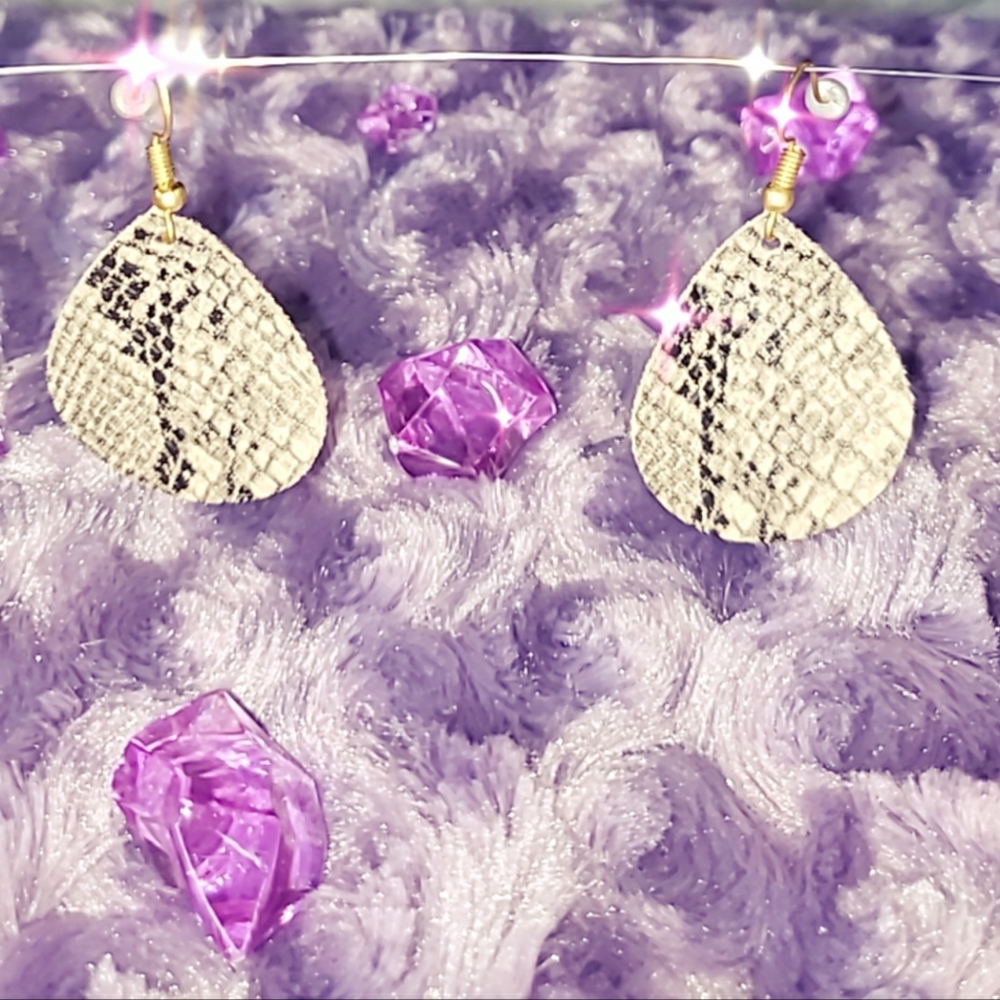 Faux Leather Earrings